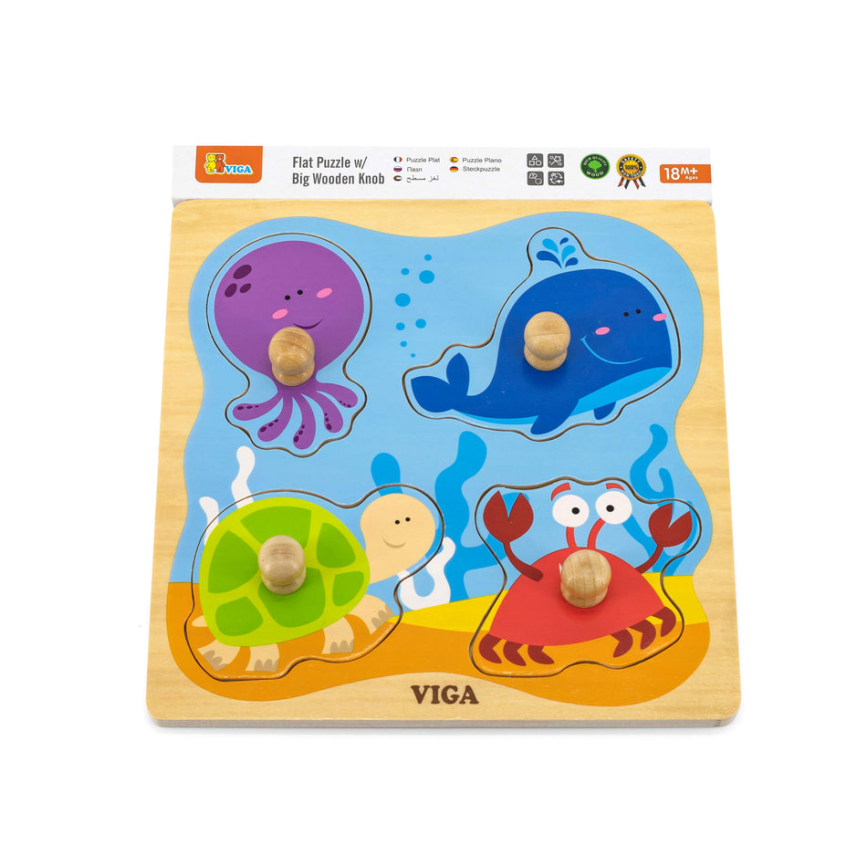 Viga Big Knob Puzzle Sea Creatures