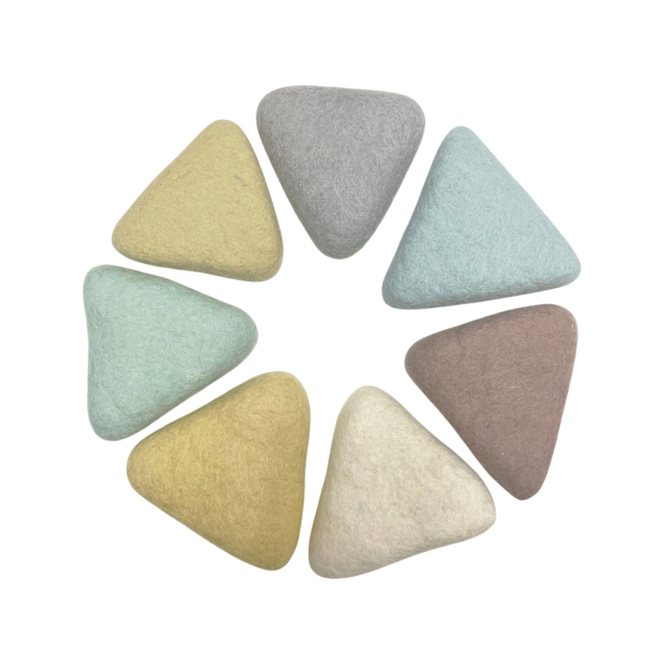 Papoose Pastel Felt Triangles 7pc