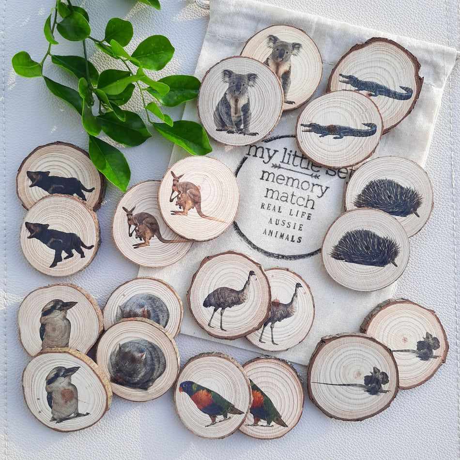 My Little Set Memory Match Real Aust Animals