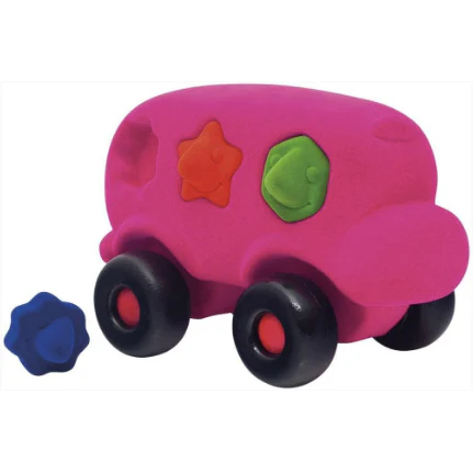 Rubbabu The Shape Sorter Bus Large Pink