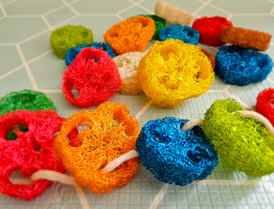Q Toys Rainbow Loofah Lacing Set