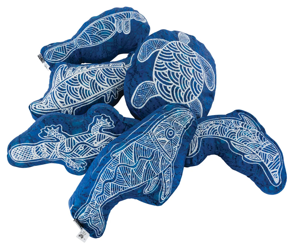 Gumbula Indigenous Marine Animal Cushions Set 6