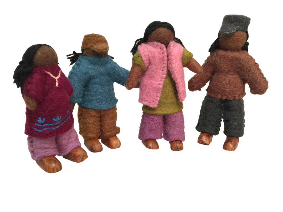 Papoose African Family Dolls 4pc