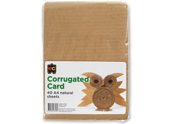 Corrugated Card Natural A4 Pk 40