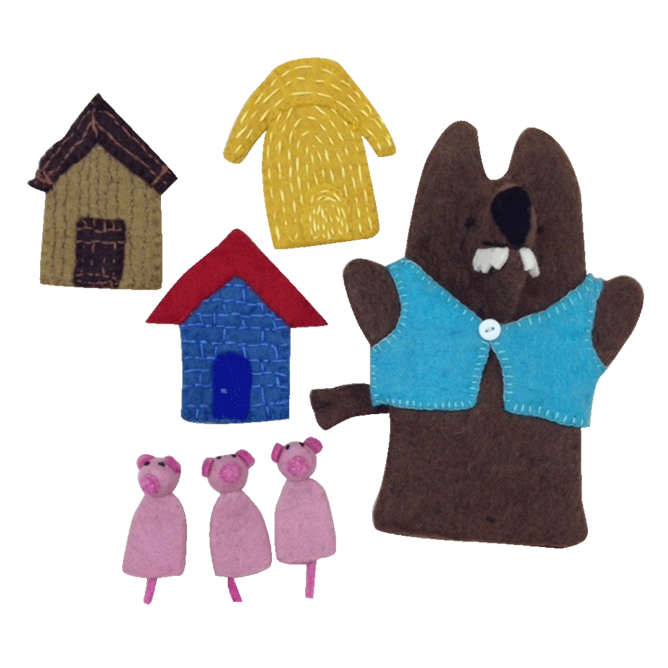 Papoose Three Little Piggies Story Puppets
