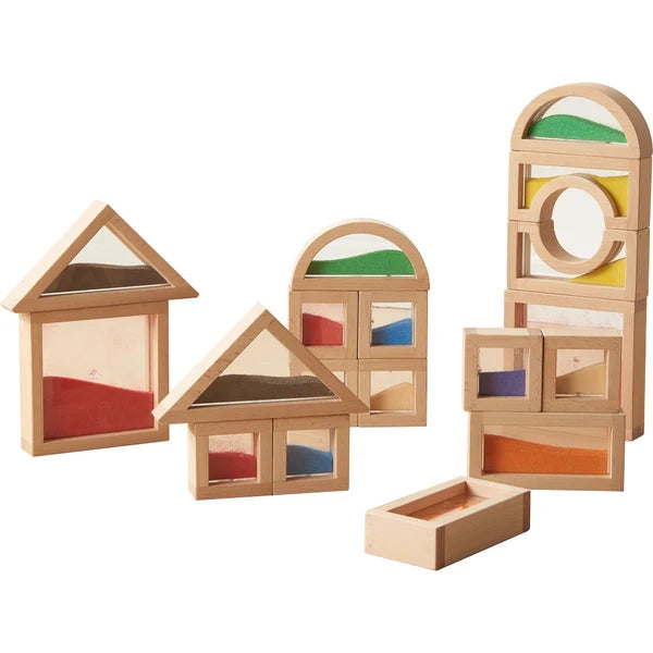 Masterkidz Wooden Sensory Sand Blocks 18pc