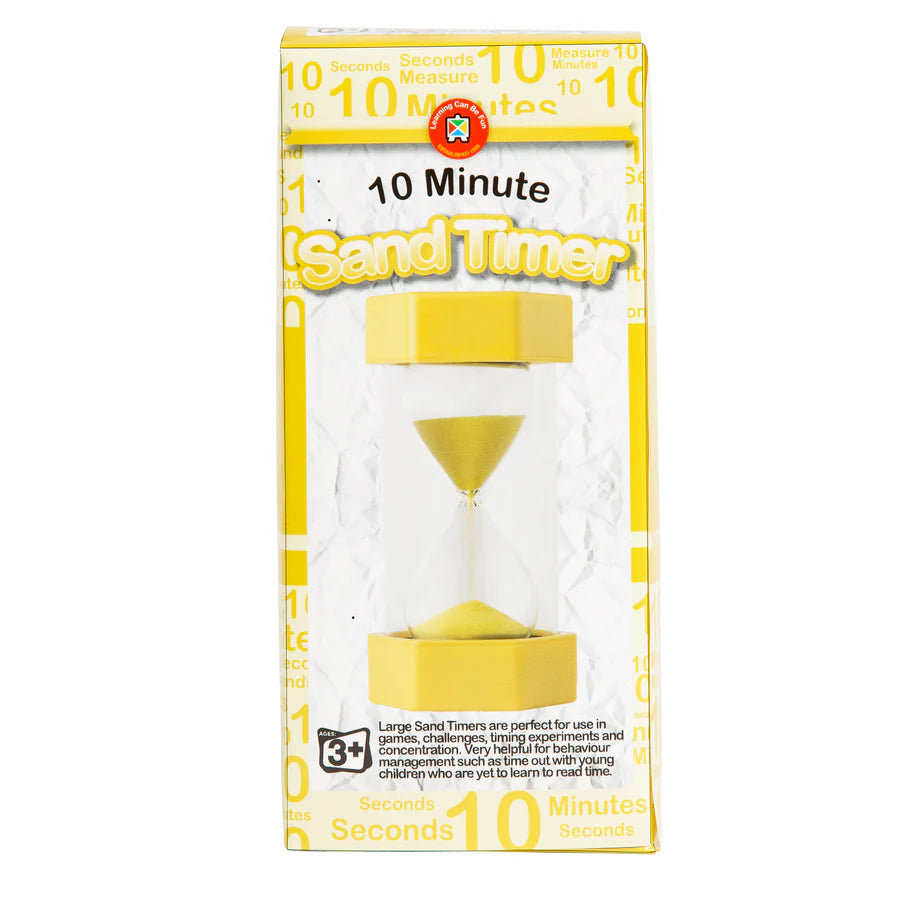 Large Sand Timer 10 Minutes Yellow