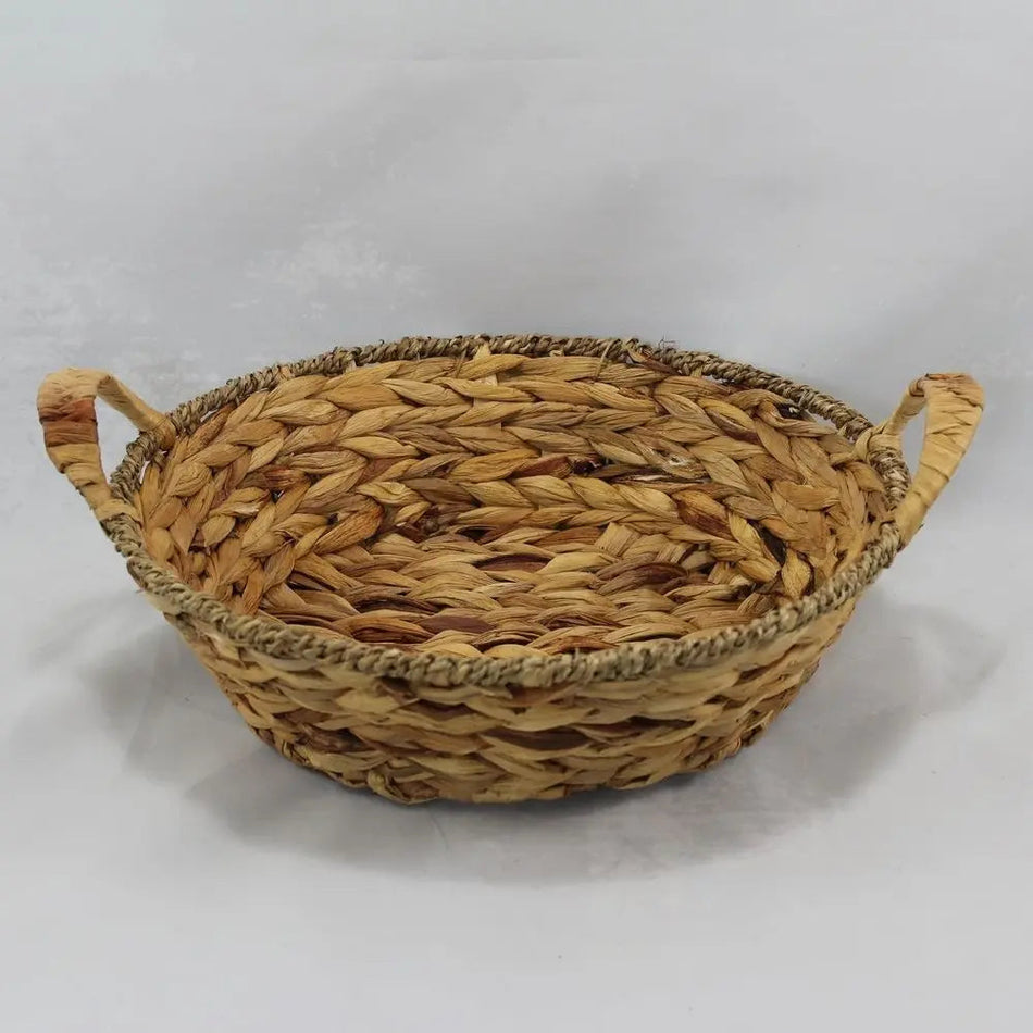 Masterworks Round Water Hyacinth Tray Natural