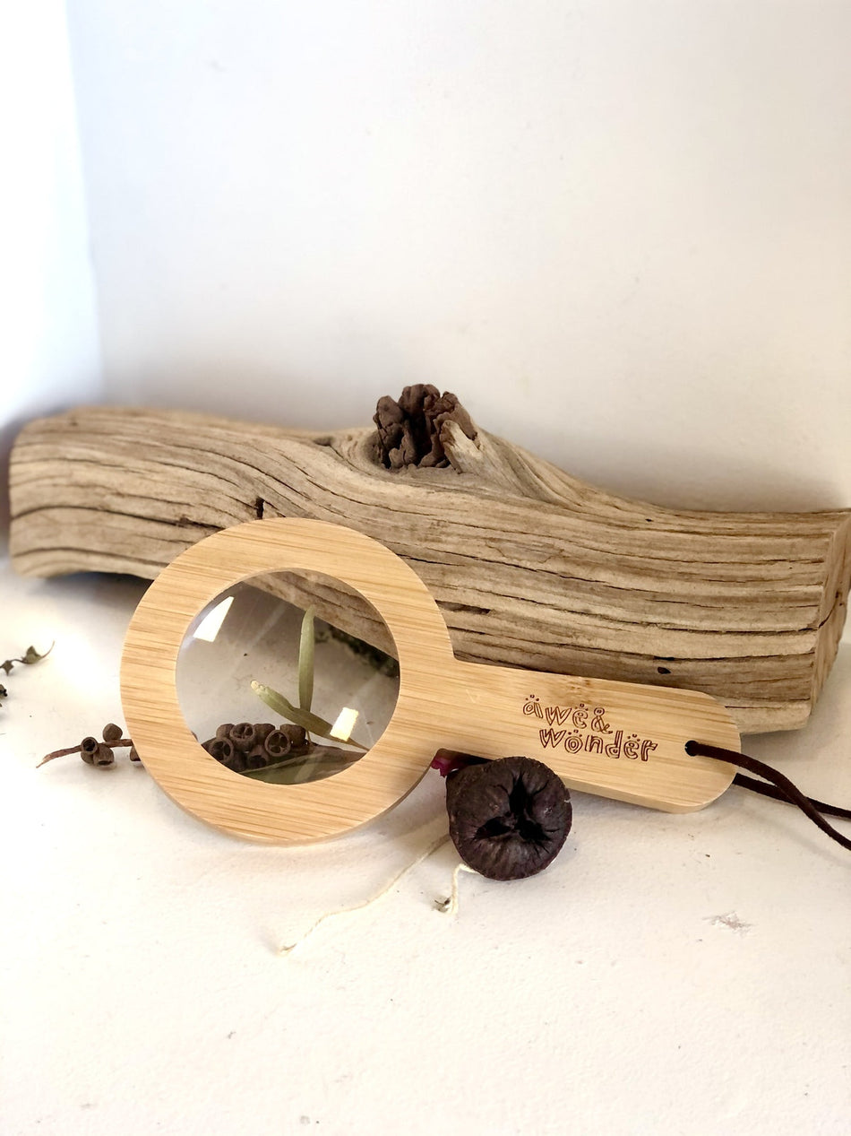 Awe & Wonder Bamboo Magnifying Glass