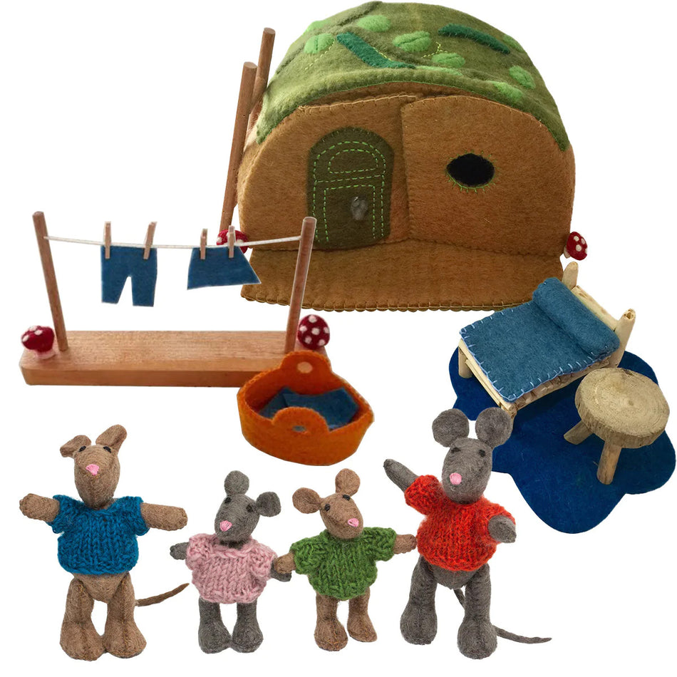 Papoose Deluxe Mouse House Set