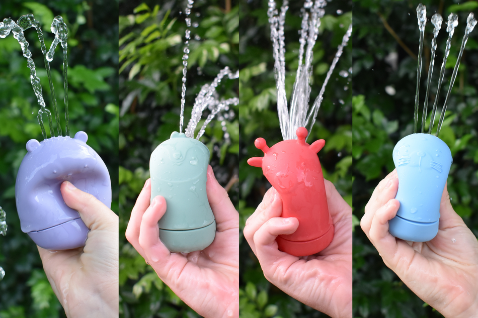 Koala Dream Silicone Safari Splash Animal Pourers 4 Pcs Set- Brights