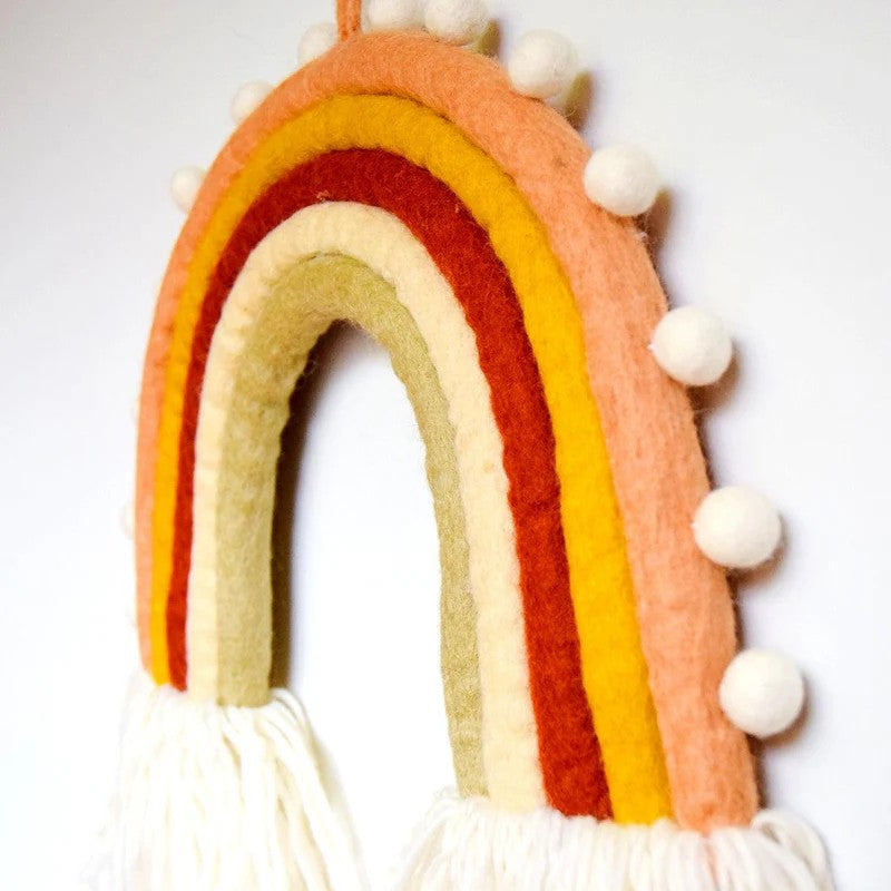 Tara Treasures Rainbow Hanging with Pompoms Desert