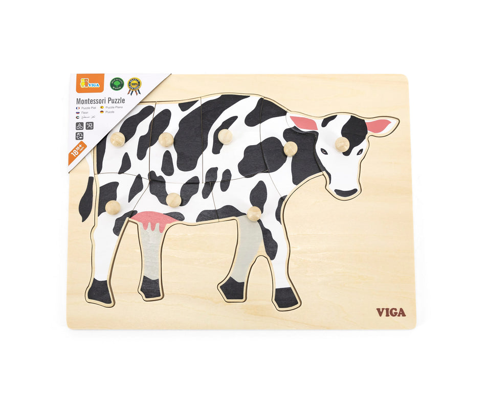Viga Montessori Puzzle Cow