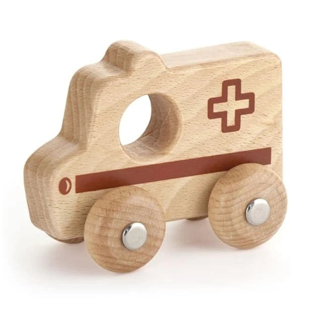 Viga Wooden Toy Vehicle Ambulance