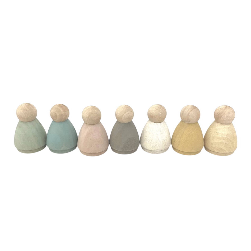 Papoose Pastel Sumo People 7pc