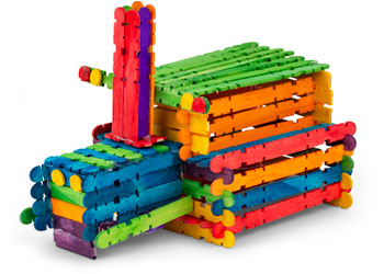 Popsticks Coloured Construction Pk 300