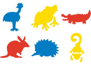 Stencils Australian Animals #2 Set 6