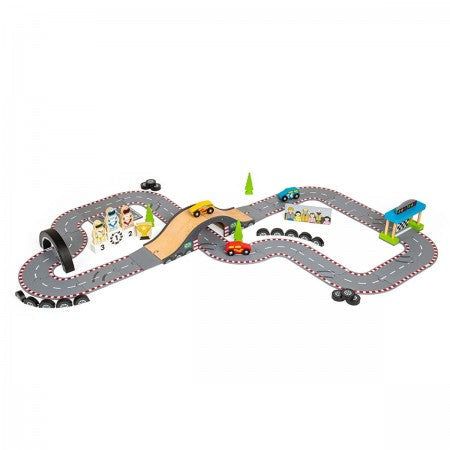 Bigjigs Rail Roadway Race Day Set