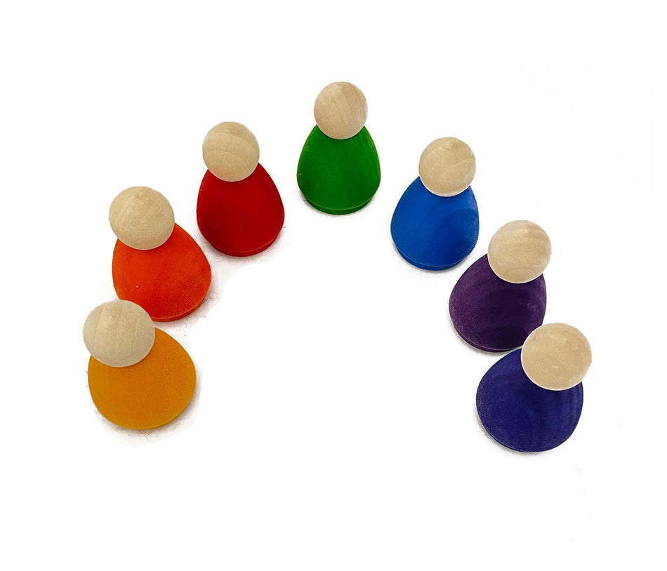 Papoose Rainbow Sumo People 7pc