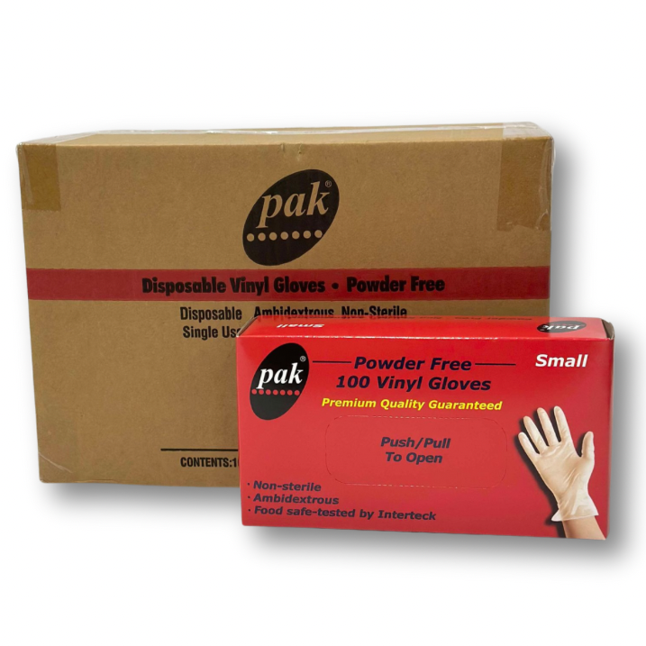 Vinyl Powder Free CLEAR Disposable Gloves SMALL 1,000pk