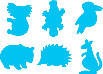 Paint & Dough Stampers Australian Animals Set of 6