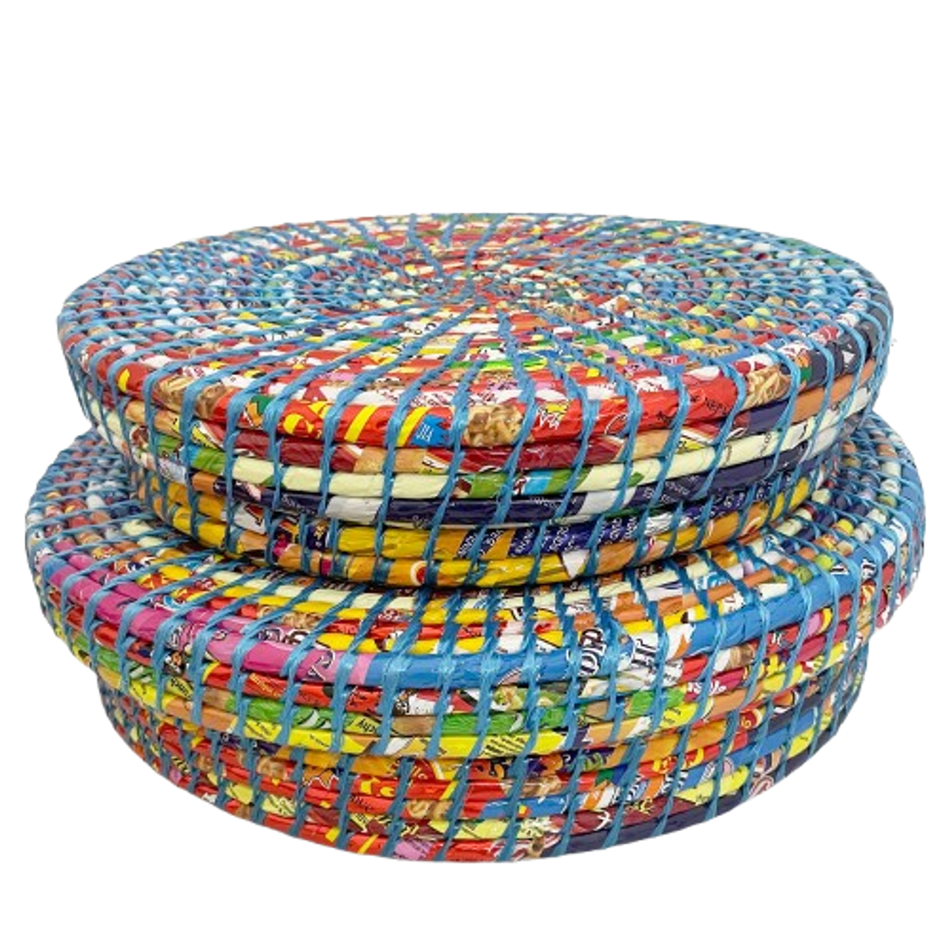 Papoose Spiral Tray Set Blue 2pc