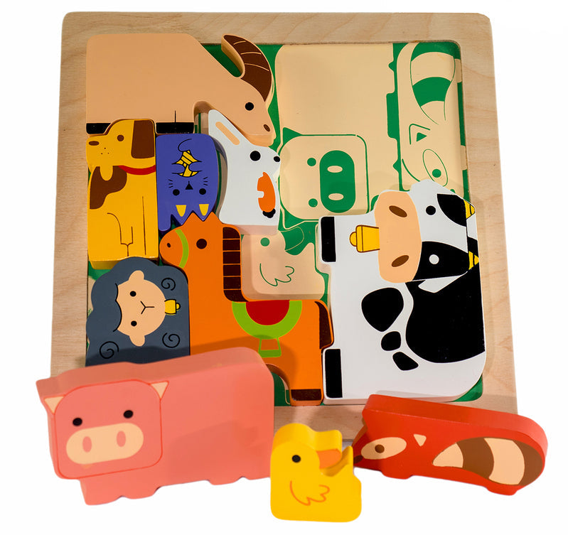Kiddie Connect Farm Animal Chunky Puzzle