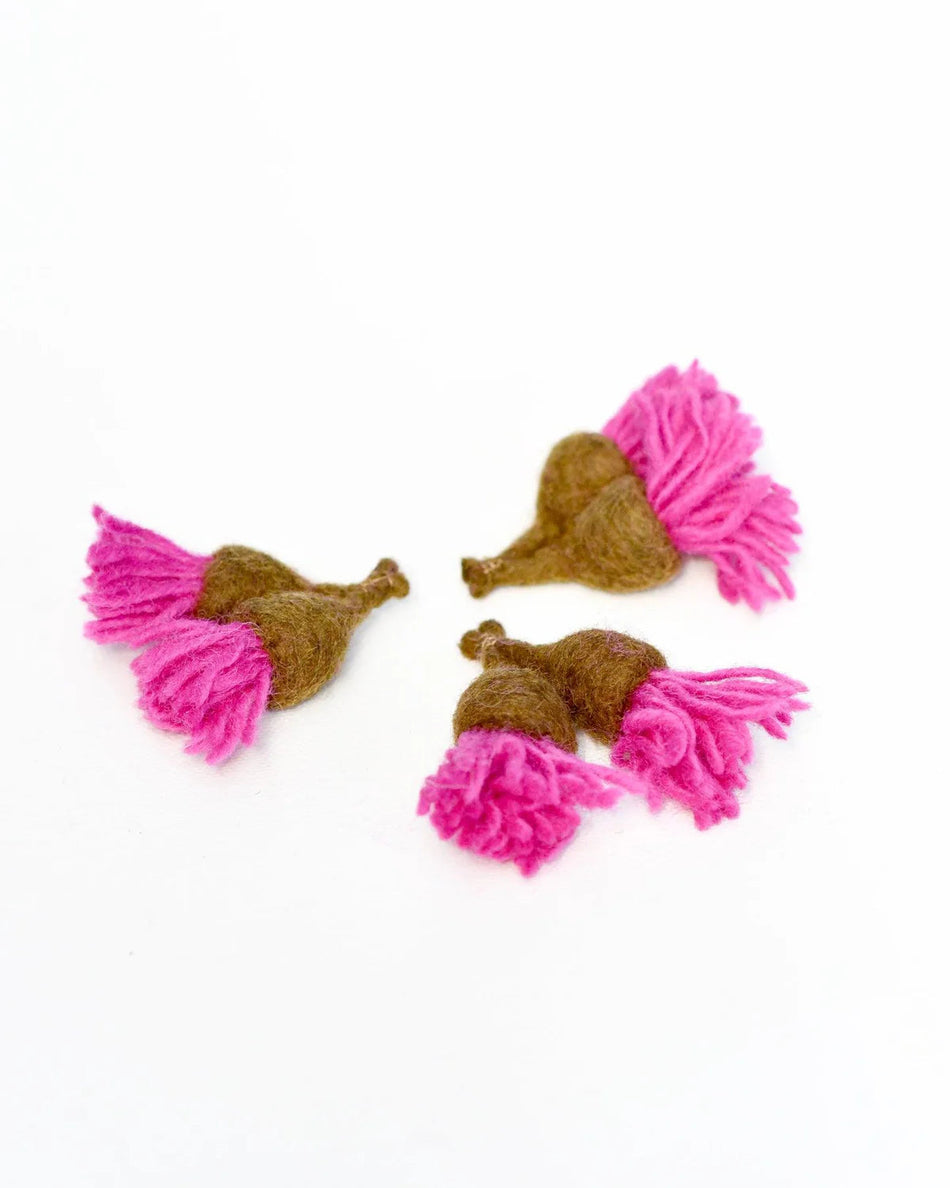 Tara Treasures Felt Gum Blossoms 3 Flowers