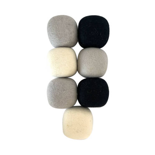Papoose Achromatic Felt Cubes 7pc