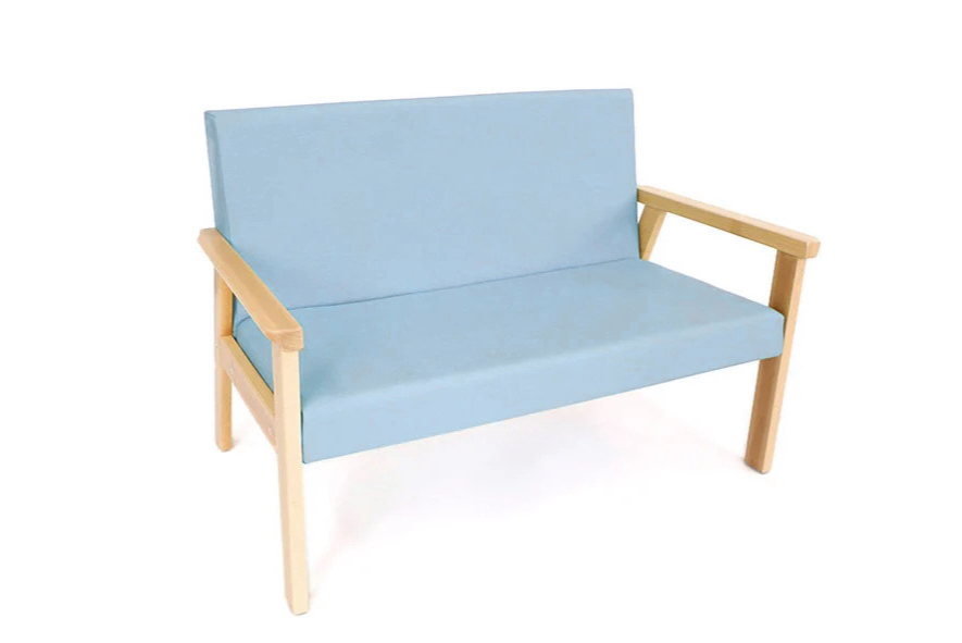 Edu-Fun Childrens Lounge Sofa 2 Seater BLUE