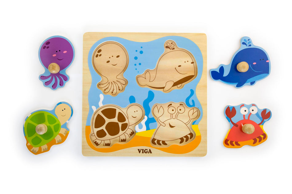 Viga Big Knob Puzzle Sea Creatures