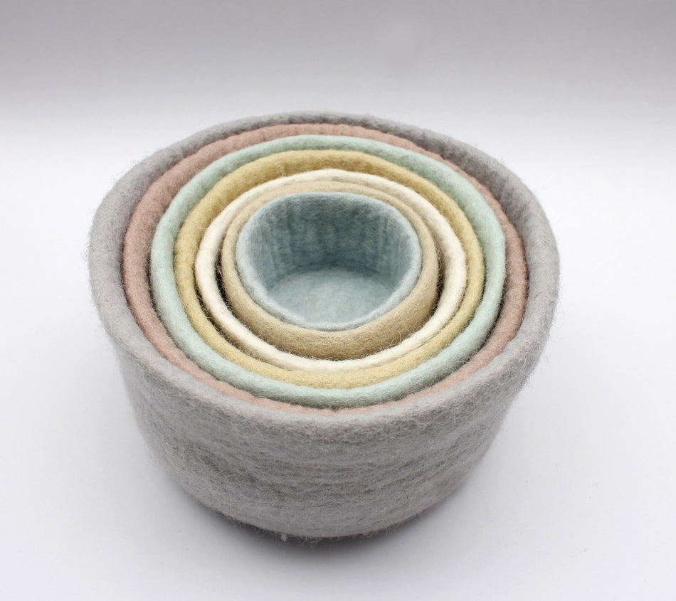 Papoose Pastel Nested Bowls 7pc