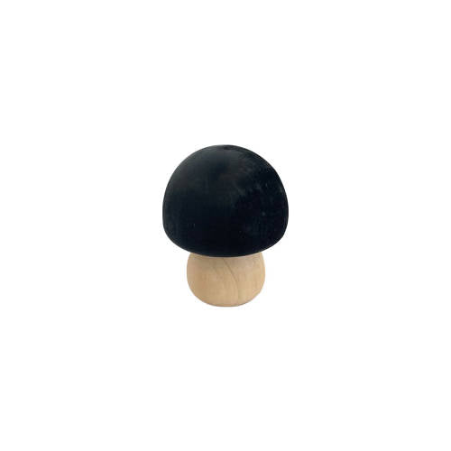 Papoose Achromatic Wood Mushrooms 6pc