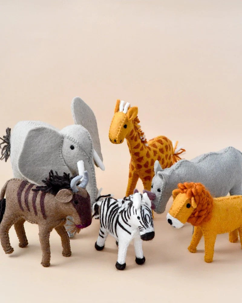 Tara Treasures Felt Safari Animals 6pc