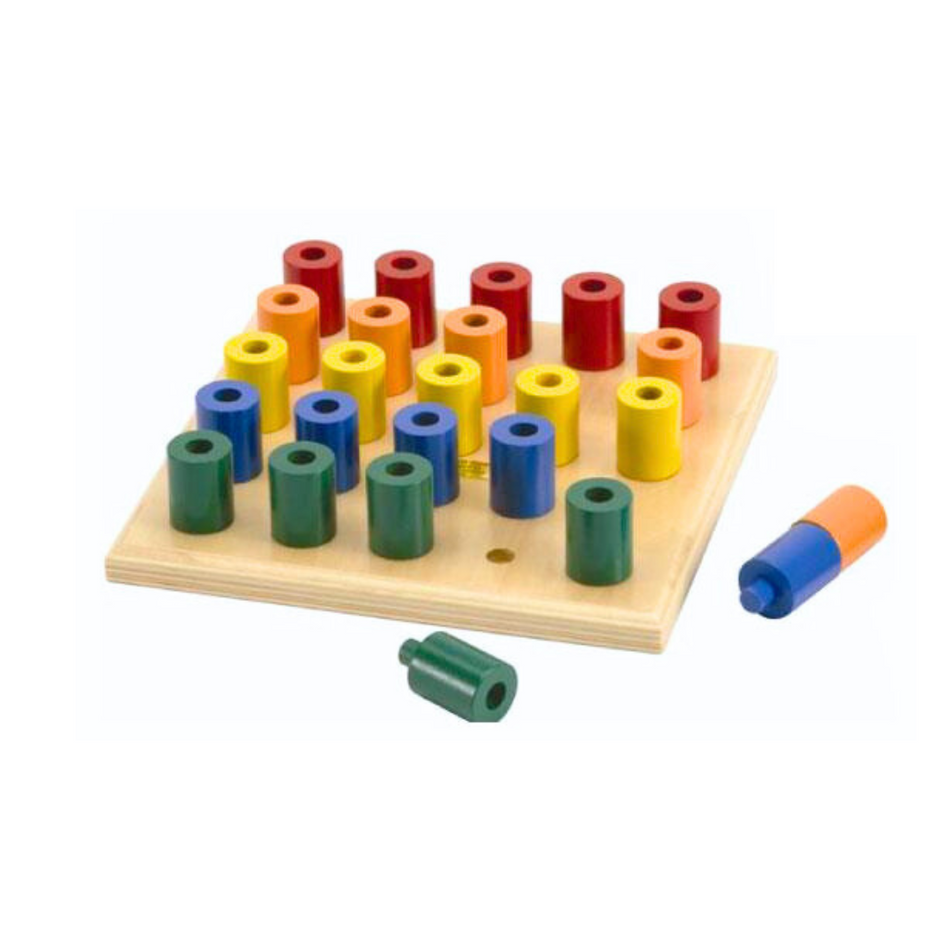 Fun Factory Wooden Peg and Stack Board 25pc