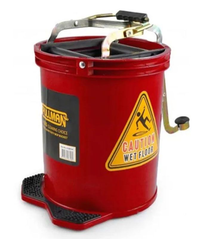 Pullman Heavy Duty Wringer Mop Bucket 16L Red