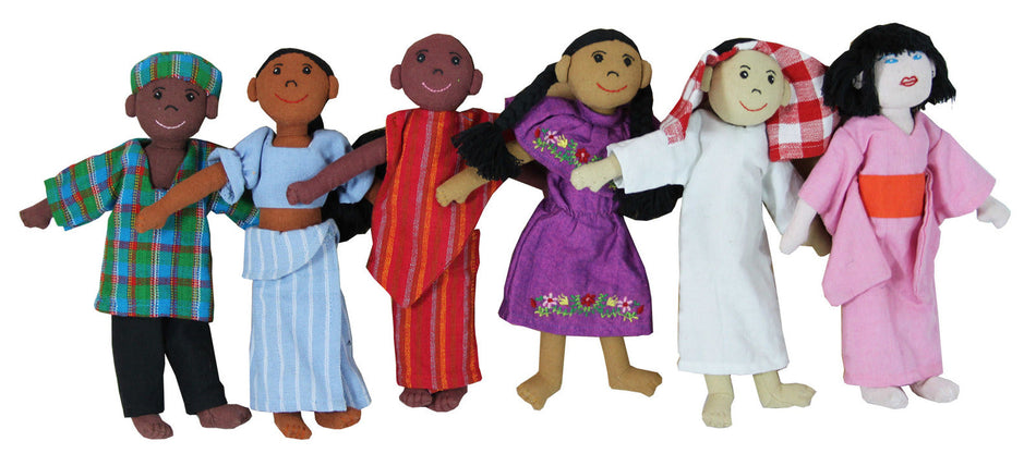 Papoose Ethnic Dolls 6pcs