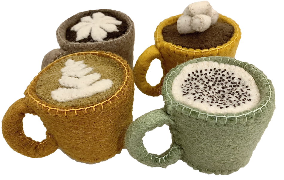 Papoose Felt Hot Drinks Set 16pc