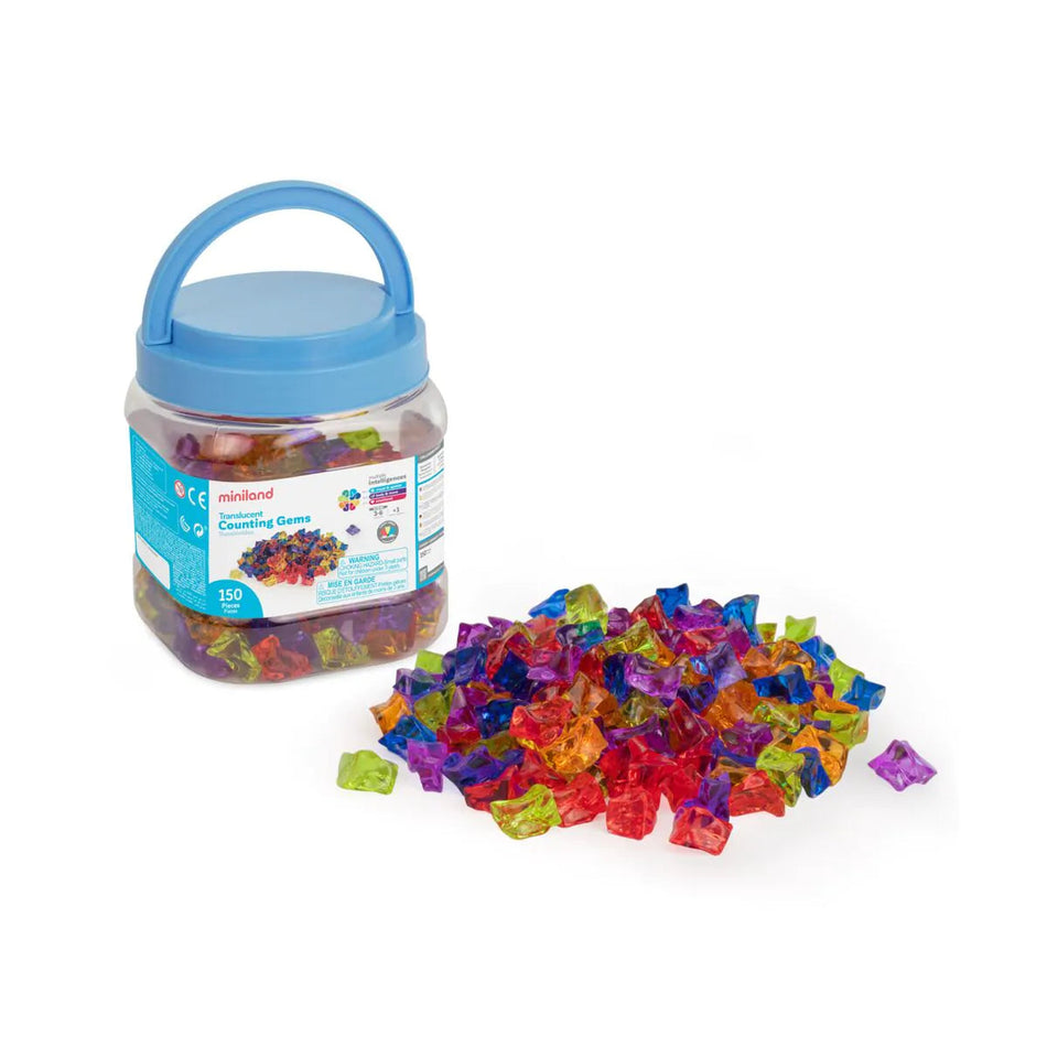 Miniland Translucent Gems Jar of 150pc