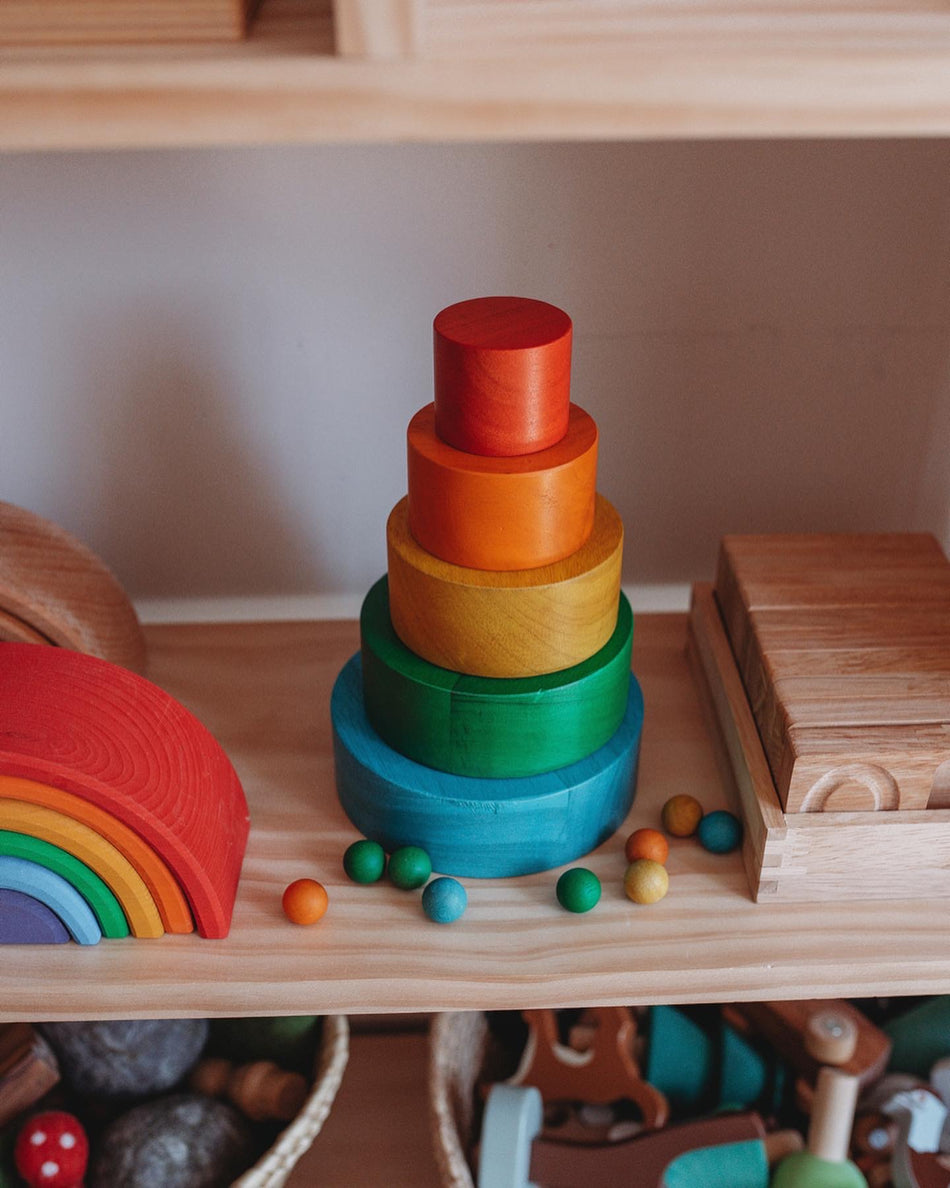 Q Toys Rainbow Stacking and Nesting Bowls 5pc
