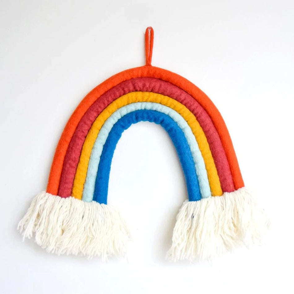 Tara Treasures Rainbow Hanging with Pompoms Earthy