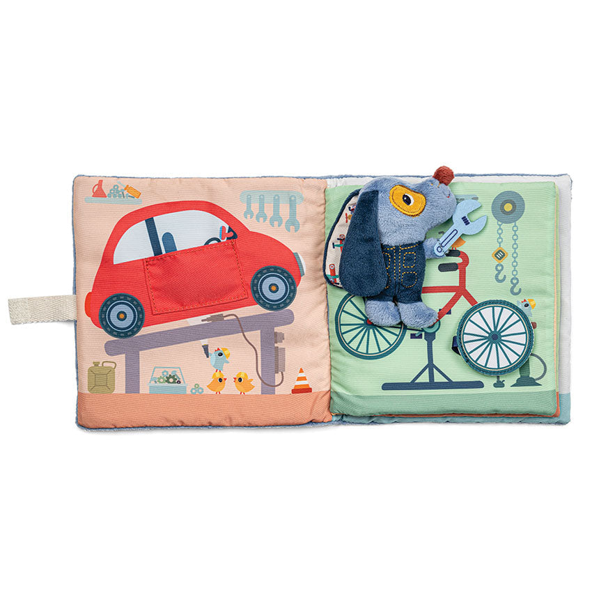 Lilliputiens Jules Dog Garage Fabric Book