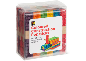 Popsticks Coloured Construction Pk 300