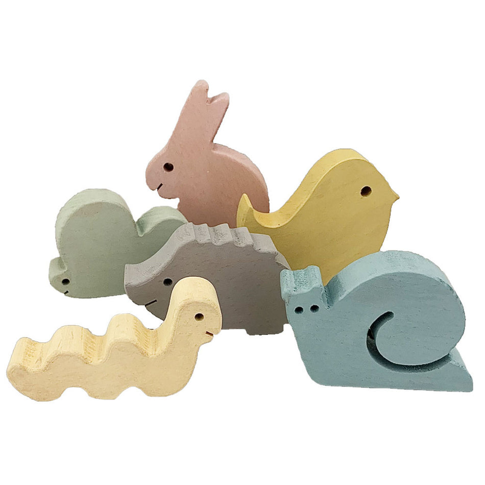 Papoose Pastel Wood Garden 6pc