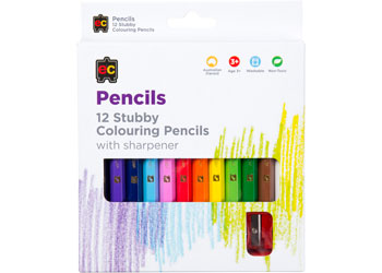 Pencils Jumbo Stubby Washable Pk 12