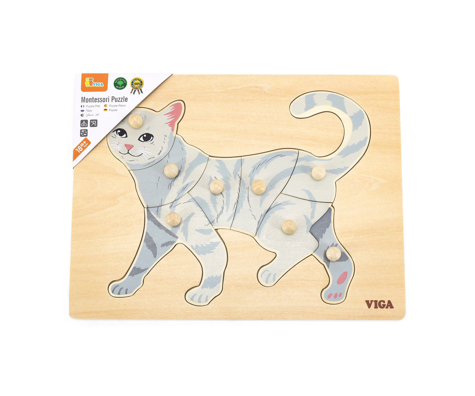 Viga Montessori Puzzle Cat