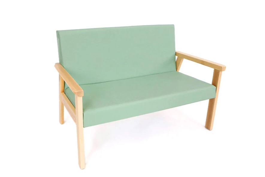 Edu-Fun Childrens Lounge Sofa 2 Seater GREEN
