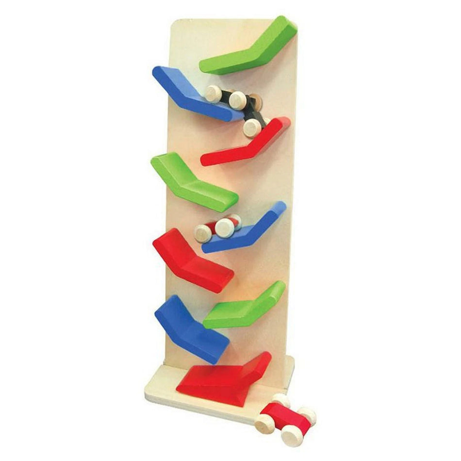 Fun Factory Wooden Rolling Race Car Drop