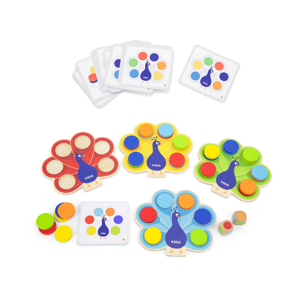 Viga Peacock Colour Matching Game