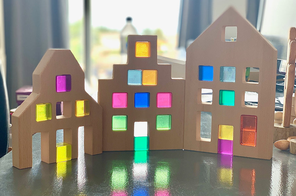 Papoose Dutch Wood Houses 3pc